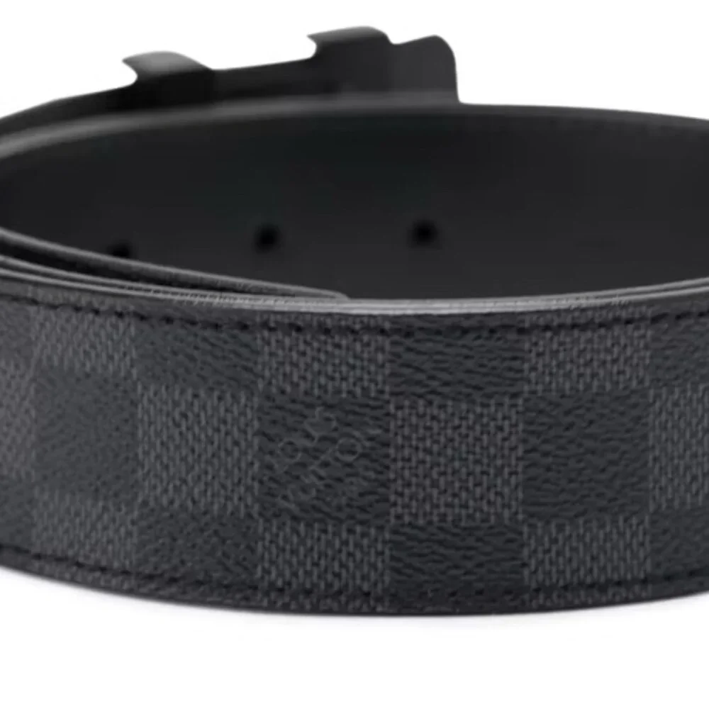 Louis Vuitton Black/ Gray Checkered Men's Belt - Picture 4 of 7